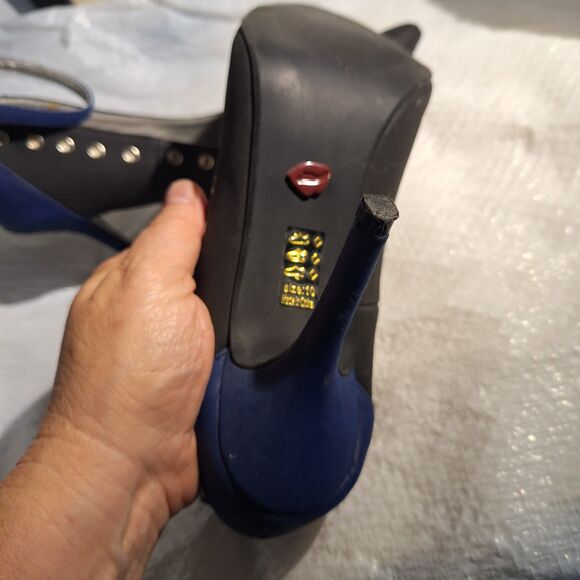 Promise Women's Shoes Stiletto Heels Faux Suede Ankle Strap Office Siren 10 - Picture 8 of 10